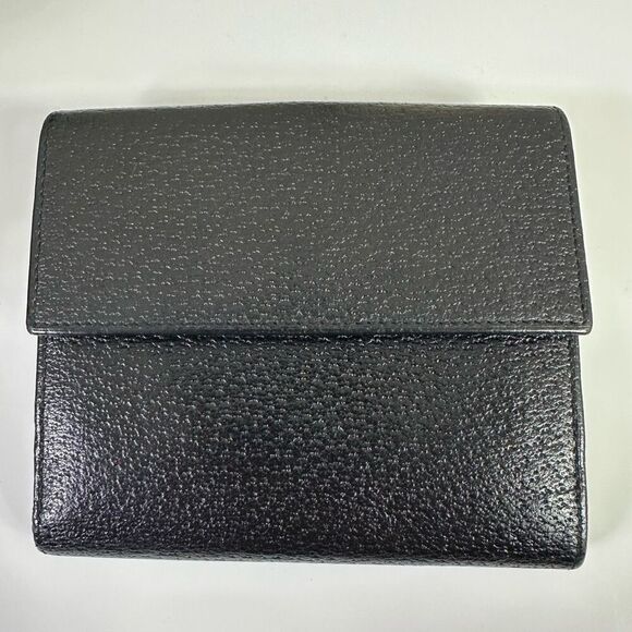 Gucci G Logo Clip Black Leather Wallet - Picture 2 of 11